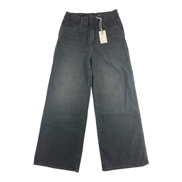 Good American Denim - GOOD AMERICAN Good Skate Black High-Rise Cropped Loose Leg Wmn’s Size 2 / 26 NWT